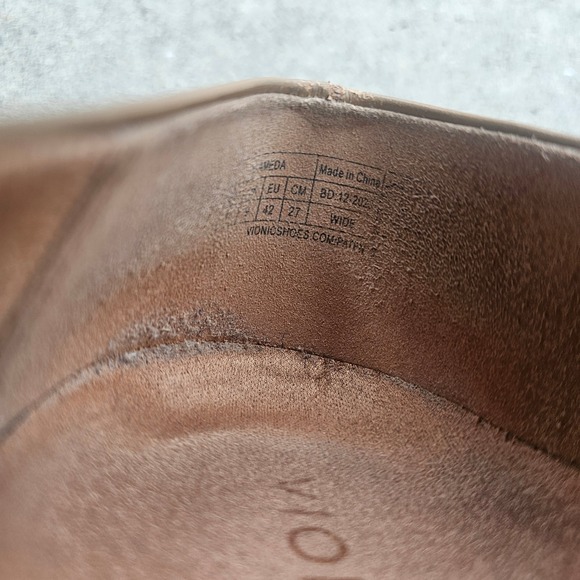 Vionic Alameda Brown Leather Square Toe Mary Jane Flats Shoes EU 42 US 11 - Picture 7 of 8